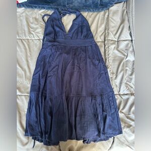 Blue halter dress